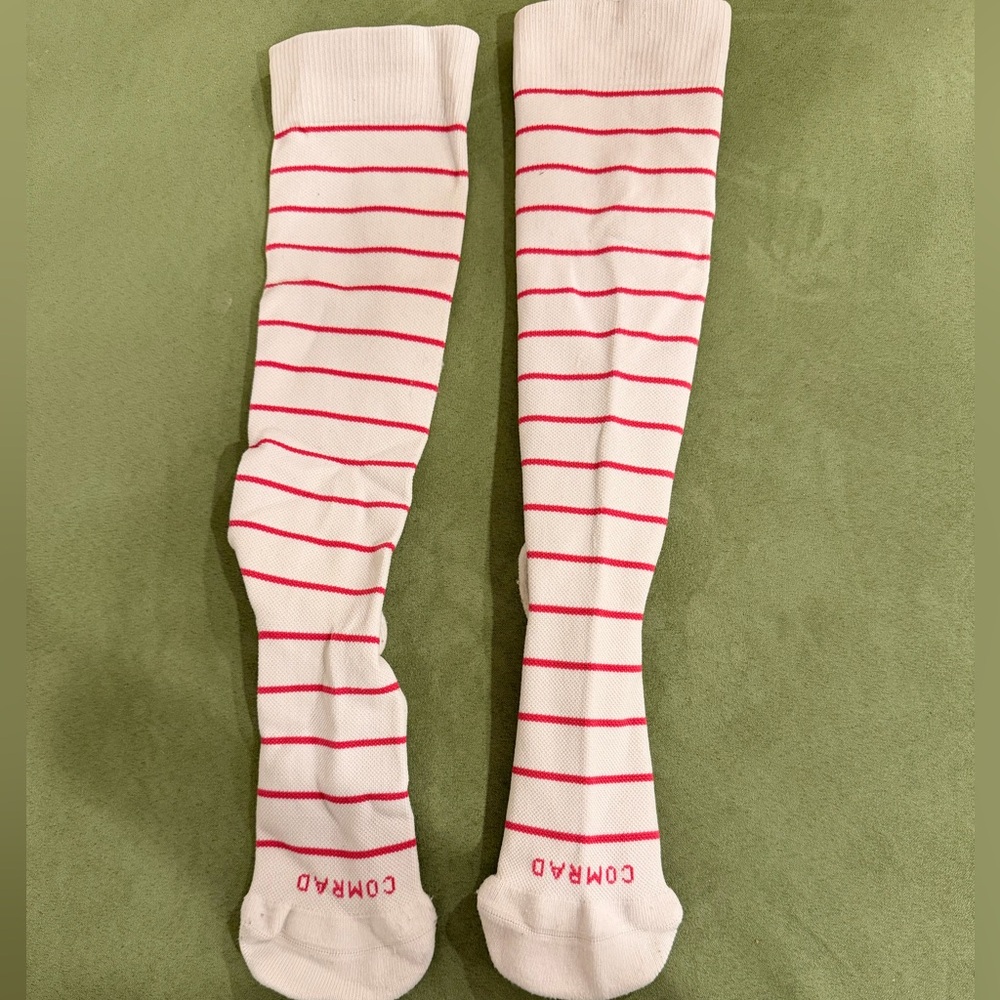 Comrad Compression Socks Striped Knee High Medium Pregnancy Travel Socks